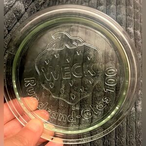 Weck Rundrand-Glas 100 4" Canning Jar Lids Strawberry Germany